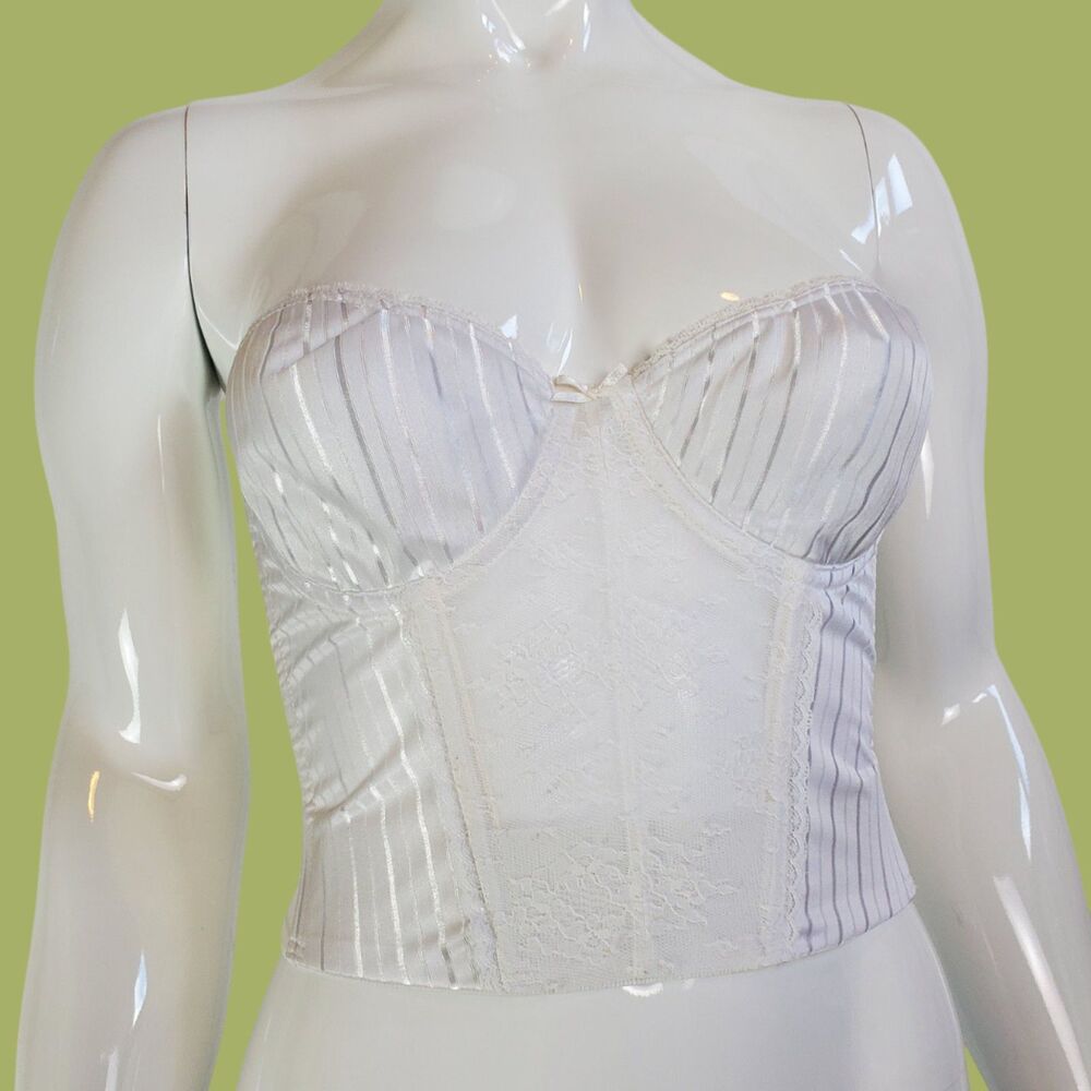Vintage Lady Manhattan White Strapless Corset Bra